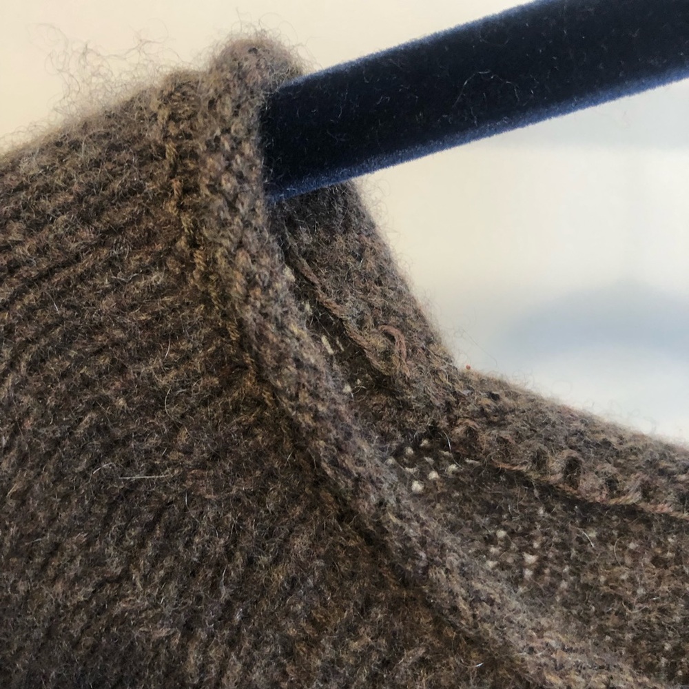 Cozy Brown Roll Neck Cashmere Sweater